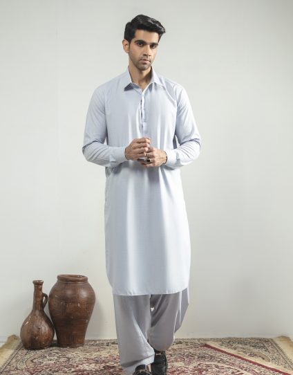 Shalwar Kameez (Khaki Blue-KhBlC)